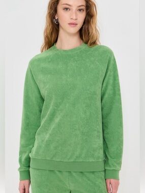 Kule The Franny Green Crewneck Sweatshirt